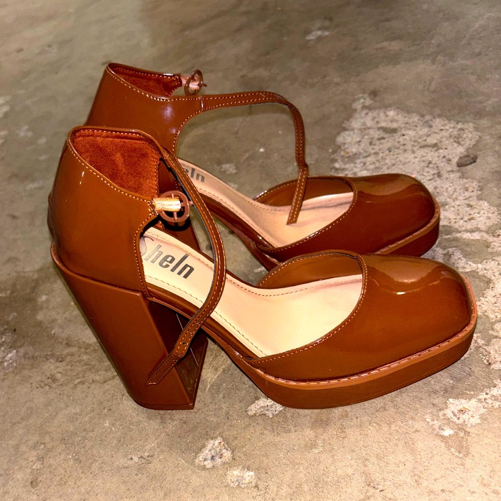Caramel Mary Jane Heels